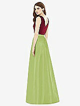 Rear View Thumbnail - Mojito & Burgundy Alfred Sung Bridesmaid Dress D753