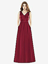 Front View Thumbnail - Burgundy & Burgundy Alfred Sung Bridesmaid Dress D753