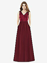 Front View Thumbnail - Cabernet & Burgundy Alfred Sung Bridesmaid Dress D753
