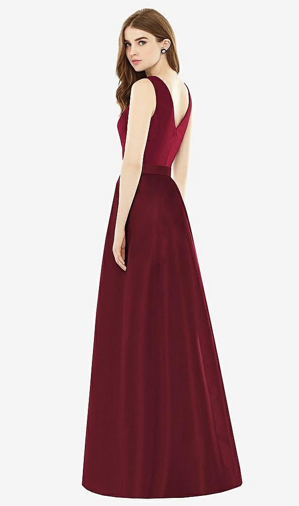 Back View - Cabernet & Burgundy Alfred Sung Bridesmaid Dress D753