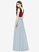 Rear View Thumbnail - Mist & Burgundy Alfred Sung Bridesmaid Dress D753