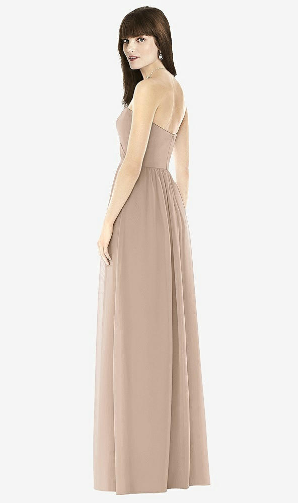 Back View - Topaz Sweeheart Chiffon Natural Waist Dress