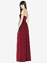Rear View Thumbnail - Burgundy Sweeheart Chiffon Natural Waist Dress