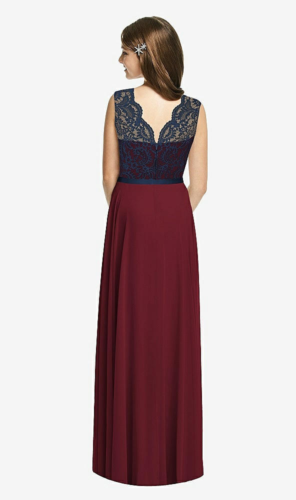 Back View - Cabernet & Midnight Navy Dessy Collection Junior Bridesmaid Dress JR542