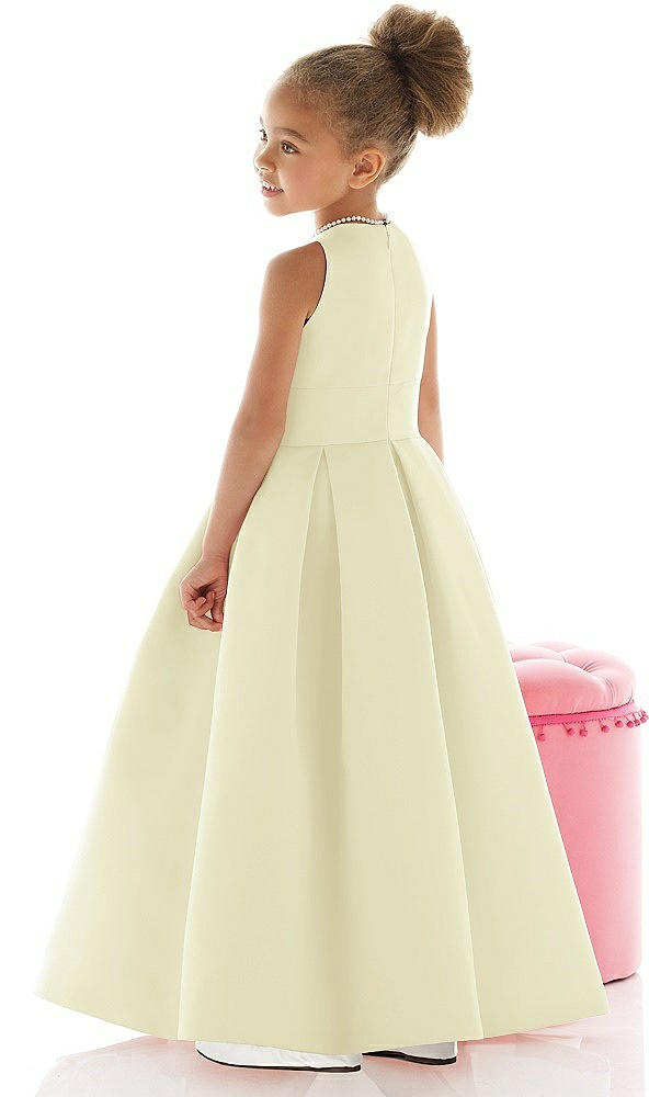 Back View - Butter Yellow Flower Girl Dress FL4059