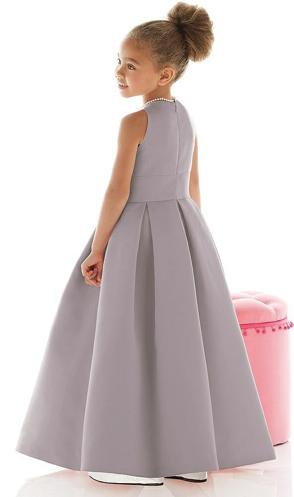 Back View - Cashmere Gray Flower Girl Dress FL4059
