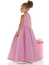 Rear View Thumbnail - Powder Pink Flower Girl Dress FL4059