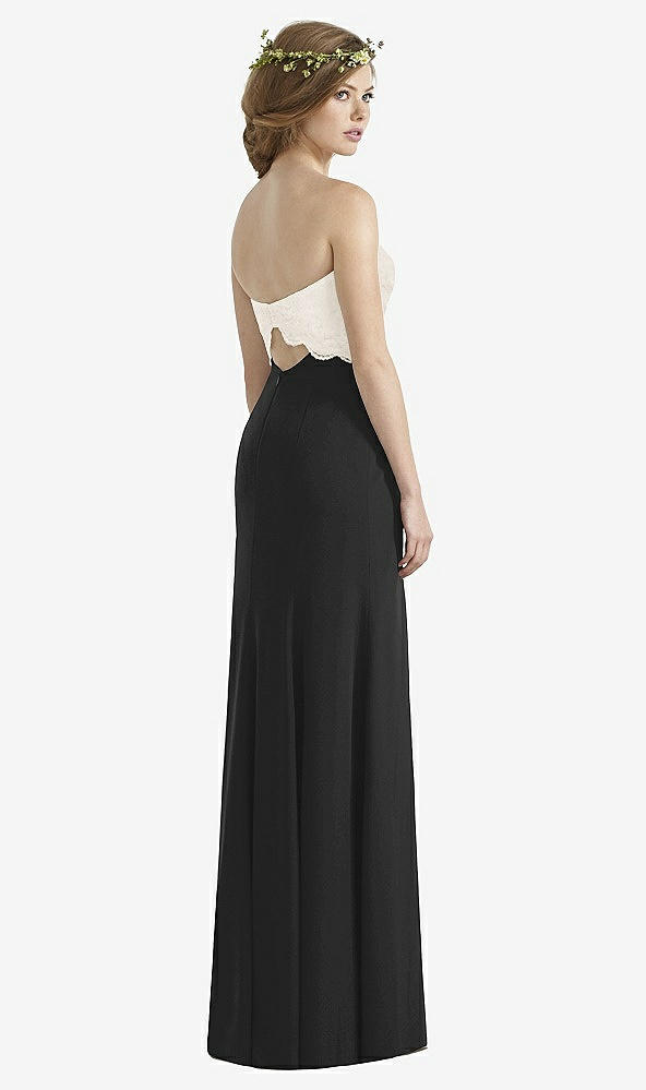 Back View - Black & Ivory Social Bridesmaids Dress 8191