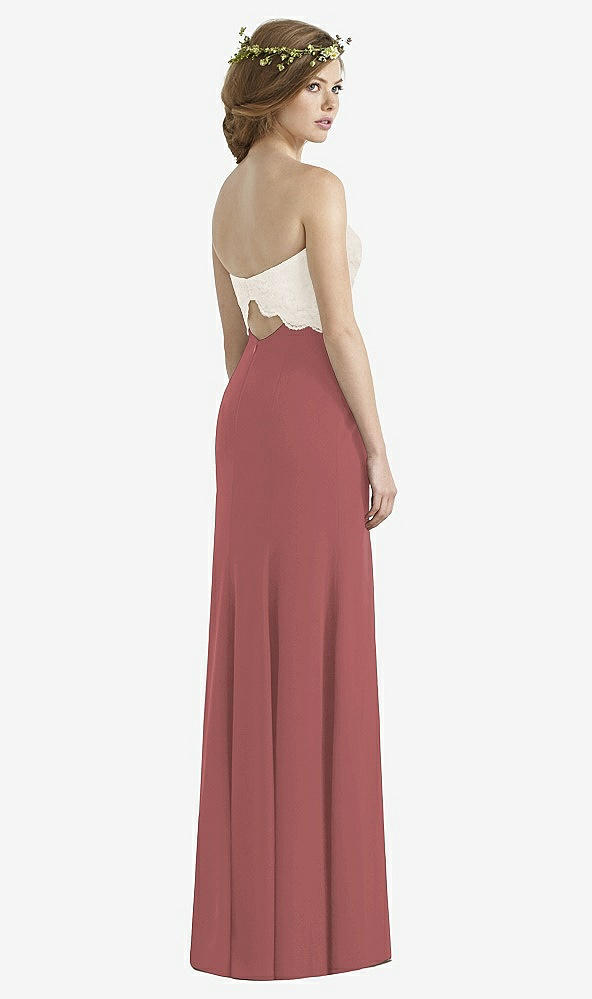 Back View - English Rose & Ivory Social Bridesmaids Dress 8191