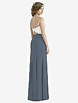 Rear View Thumbnail - Silverstone & Ivory Social Bridesmaids Dress 8191
