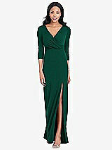 Front View Thumbnail - Hunter Green After Six Bridesmaid Dress 6797