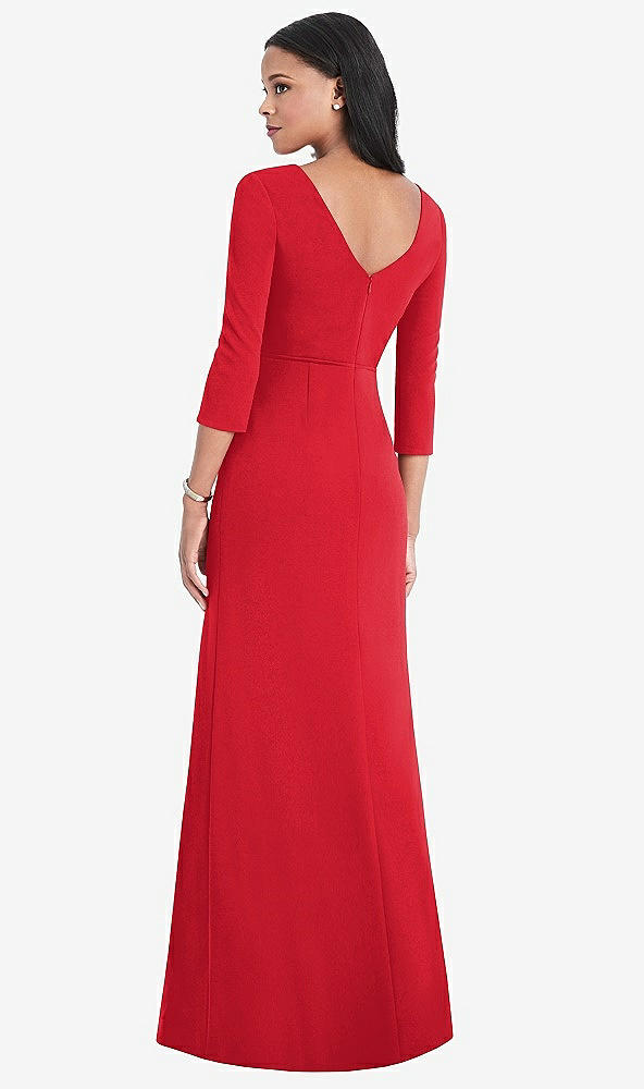 Back View - Parisian Red After Six Bridesmaid Dress 6797