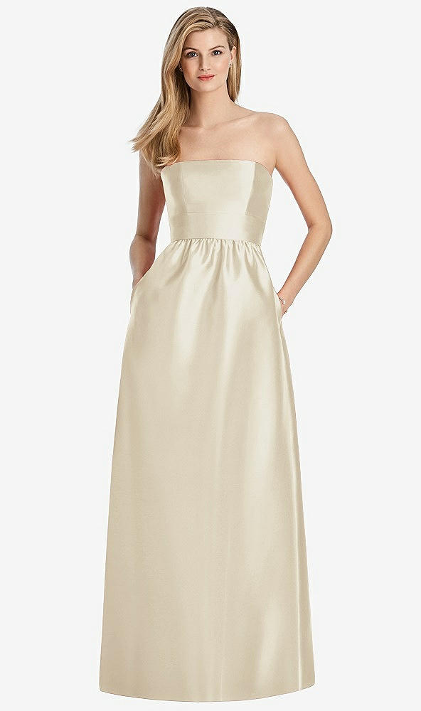 Back View - Champagne Lela Rose Bridesmaid Dress LR248