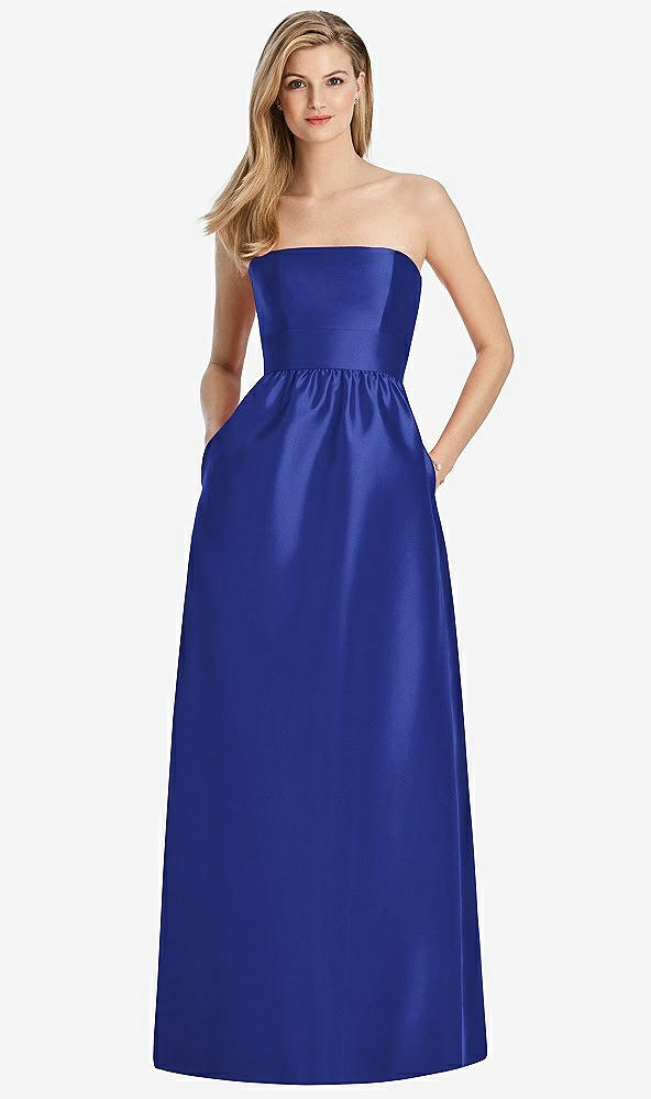 Back View - Cobalt Blue Lela Rose Bridesmaid Dress LR248