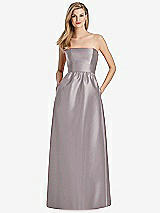 Rear View Thumbnail - Cashmere Gray Lela Rose Bridesmaid Dress LR248