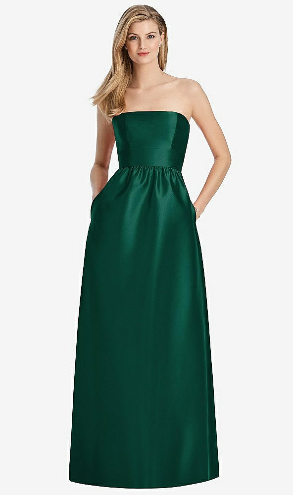 Back View - Hunter Green Lela Rose Bridesmaid Dress LR248