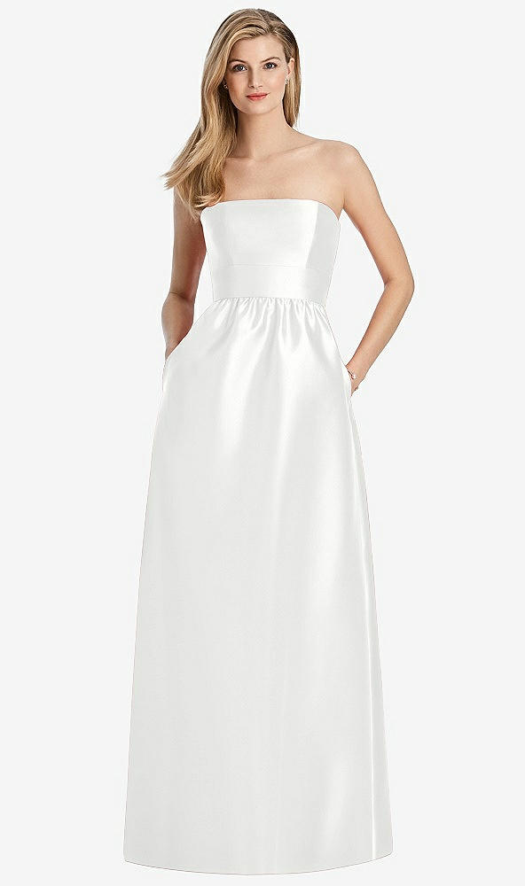 Back View - White Lela Rose Bridesmaid Dress LR248