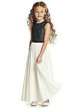 Front View Thumbnail - Black Flower Girl Dress FL4061