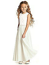 Front View Thumbnail - Ivory Flower Girl Dress FL4061