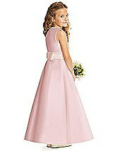 Rear View Thumbnail - Ballet Pink & Blush Flower Girl Dress FL4062