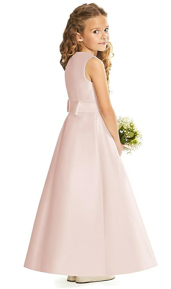 Back View - Blush & Blush Flower Girl Dress FL4062