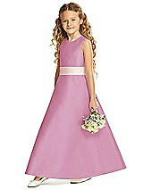 Front View Thumbnail - Powder Pink & Blush Flower Girl Dress FL4062