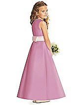 Rear View Thumbnail - Powder Pink & Blush Flower Girl Dress FL4062