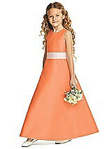 Front View Thumbnail - Portofino Orange & Blush Flower Girl Dress FL4062