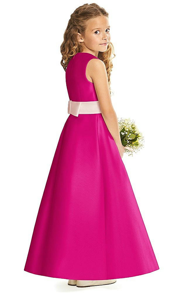 Back View - Think Pink & Blush Flower Girl Dress FL4062