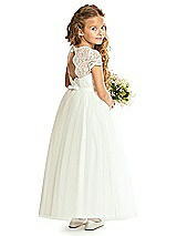 Rear View Thumbnail - Ivory Flower Girl Dress FL4063
