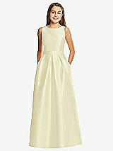 Front View Thumbnail - Butter Yellow Alfred Sung Junior Bridesmaid Style JR544