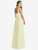 Rear View Thumbnail - Butter Yellow Alfred Sung Junior Bridesmaid Style JR544
