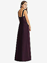 Rear View Thumbnail - Deep Plum Alfred Sung Junior Bridesmaid Style JR544