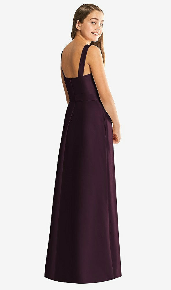 Back View - Deep Plum Alfred Sung Junior Bridesmaid Style JR544