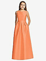 Front View Thumbnail - Portofino Orange Alfred Sung Junior Bridesmaid Style JR544