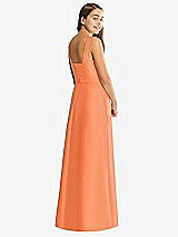 Rear View Thumbnail - Portofino Orange Alfred Sung Junior Bridesmaid Style JR544