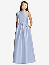 Front View Thumbnail - Sky Blue Alfred Sung Junior Bridesmaid Style JR544
