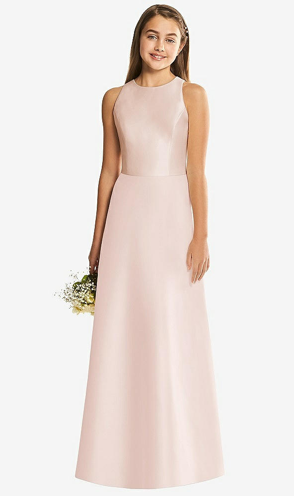 Back View - Blush & Cameo Alfred Sung Junior Bridesmaid Style JR545