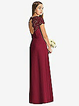 Rear View Thumbnail - Burgundy Alfred Sung Junior Bridesmaid Dress JR546