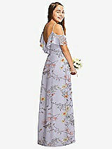 Rear View Thumbnail - Butterfly Botanica Silver Dove Dessy Collection Junior Bridesmaid Dress JR548