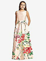 Front View Thumbnail - Blush Bouquet Alfred Sung Junior Bridesmaid Dress JR544CBP