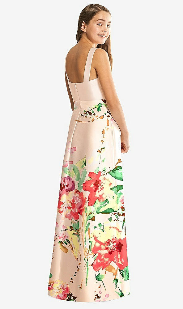 Back View - Blush Bouquet Alfred Sung Junior Bridesmaid Dress JR544CBP