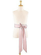 Front View Thumbnail - Ballet Pink Satin Twill Flower Girl Sash