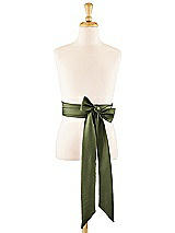 Front View Thumbnail - Olive Green Satin Twill Flower Girl Sash
