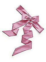 Rear View Thumbnail - Powder Pink Satin Twill Flower Girl Sash