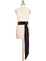 Front View Thumbnail - Deep Plum Satin Twill Wedding Sash