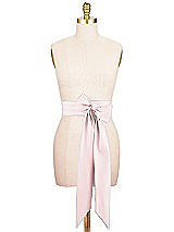 Alt View 1 Thumbnail - Ballet Pink Satin Twill Wedding Sash