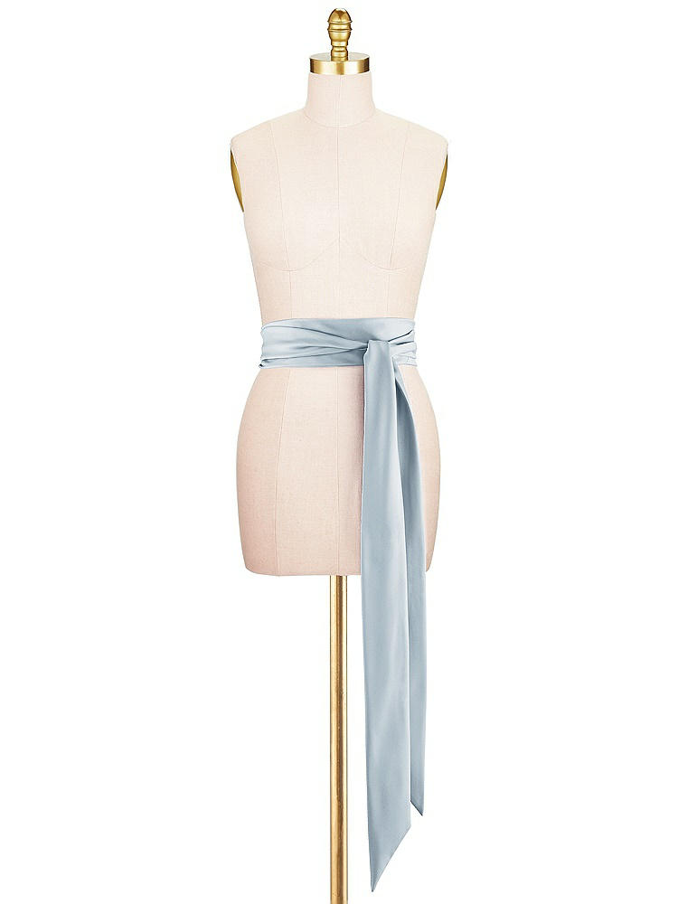 Front View - Mist Satin Twill Wedding Sash