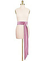 Front View Thumbnail - Powder Pink Satin Twill Wedding Sash