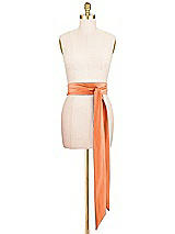 Front View Thumbnail - Portofino Orange Satin Twill Wedding Sash